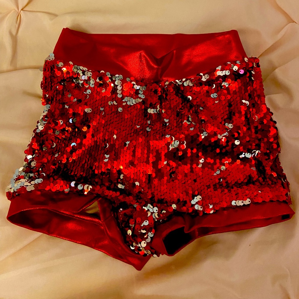 Balera dance sequin shorts and suspenders
